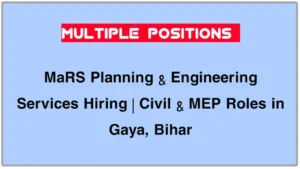 MaRS Planning & Engineering Services Hiring