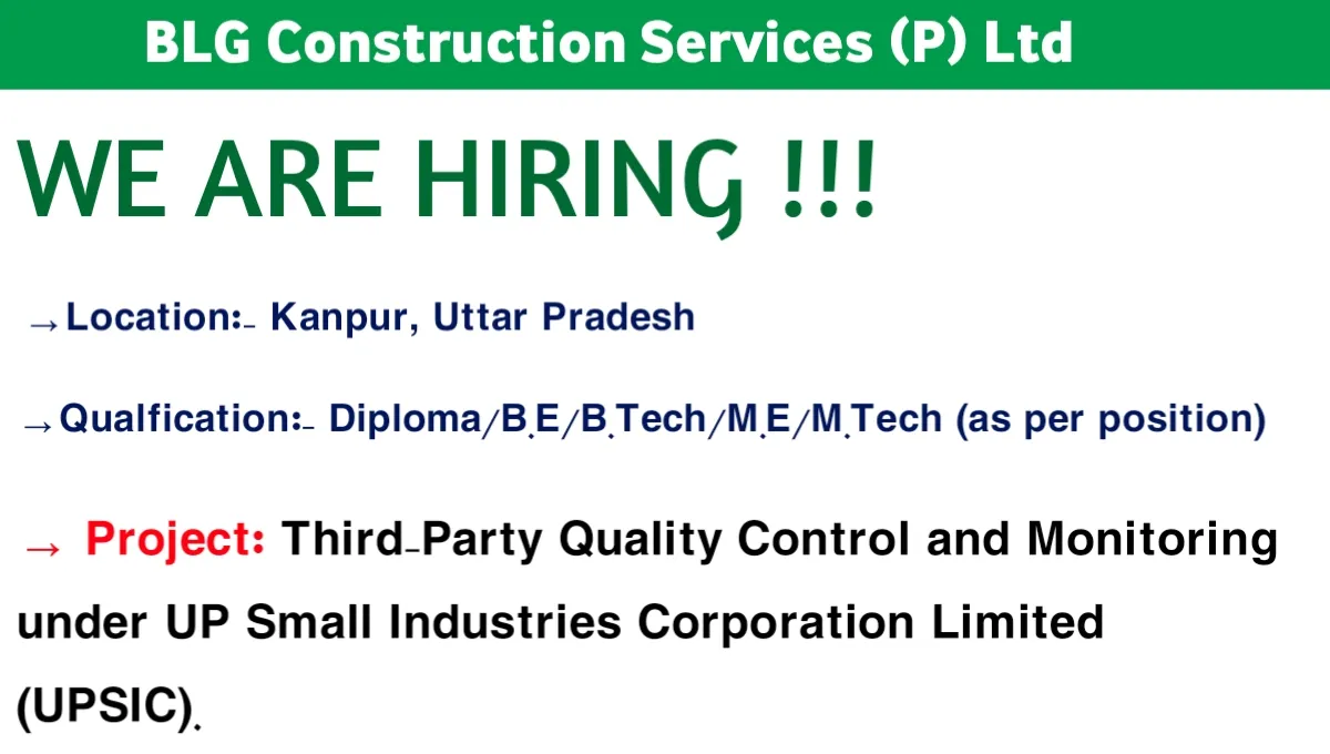 BLG Construction Services (P) Ltd New Job
